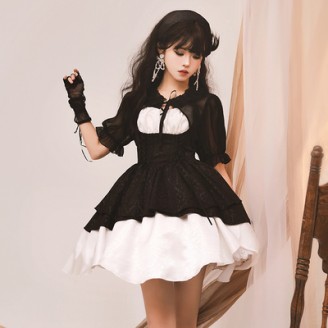 Swan Elegy Gothic Lolita Dress JSK by With Puji (WJ135)